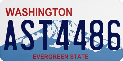 WA license plate AST4486