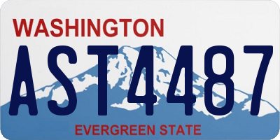 WA license plate AST4487