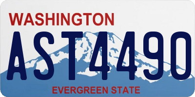 WA license plate AST4490