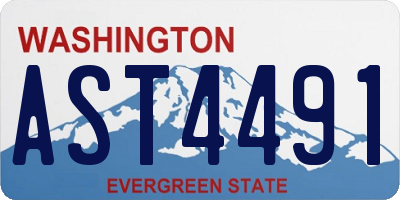 WA license plate AST4491
