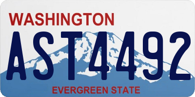 WA license plate AST4492