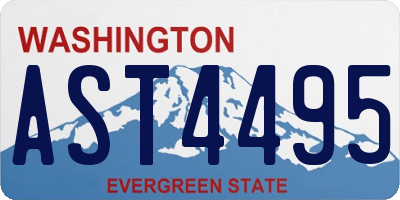 WA license plate AST4495