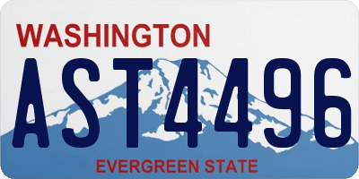 WA license plate AST4496