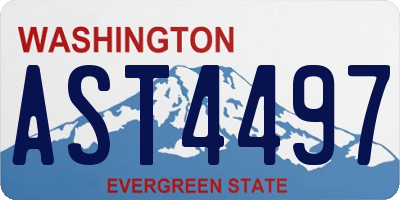 WA license plate AST4497