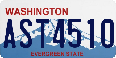 WA license plate AST4510