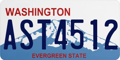 WA license plate AST4512