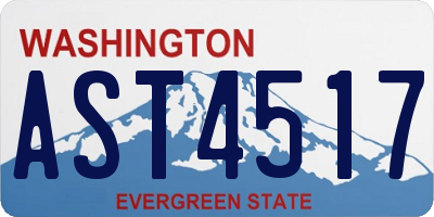WA license plate AST4517