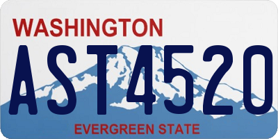 WA license plate AST4520
