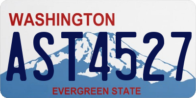 WA license plate AST4527