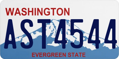 WA license plate AST4544
