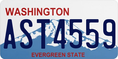 WA license plate AST4559