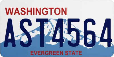 WA license plate AST4564