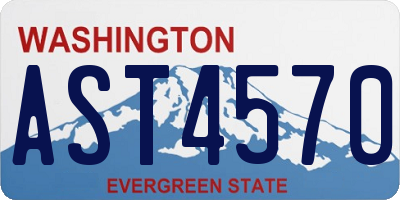WA license plate AST4570