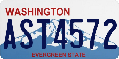 WA license plate AST4572