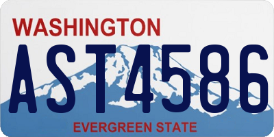 WA license plate AST4586