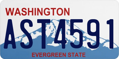 WA license plate AST4591