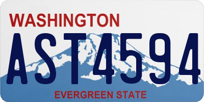 WA license plate AST4594
