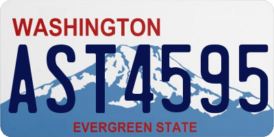 WA license plate AST4595