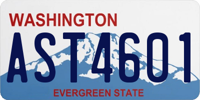 WA license plate AST4601