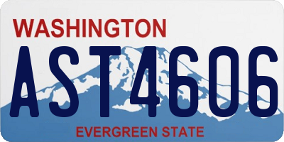 WA license plate AST4606