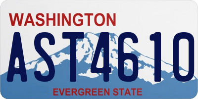 WA license plate AST4610