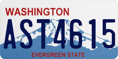 WA license plate AST4615