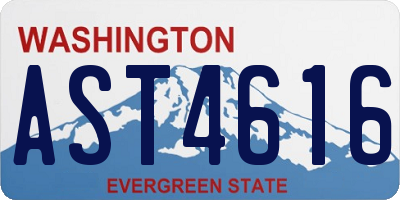 WA license plate AST4616