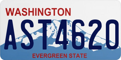 WA license plate AST4620