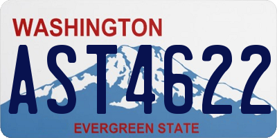 WA license plate AST4622
