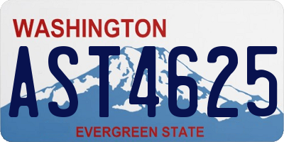 WA license plate AST4625