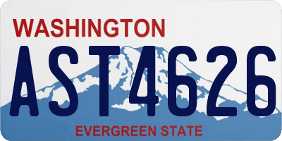 WA license plate AST4626