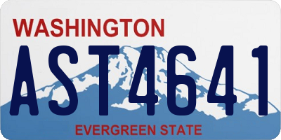 WA license plate AST4641