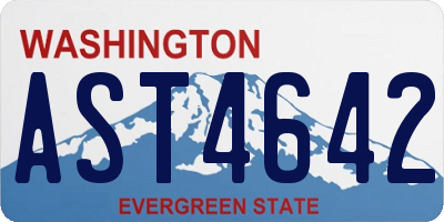 WA license plate AST4642