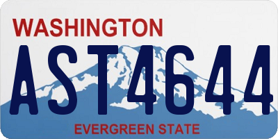 WA license plate AST4644