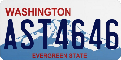 WA license plate AST4646