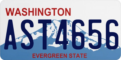WA license plate AST4656