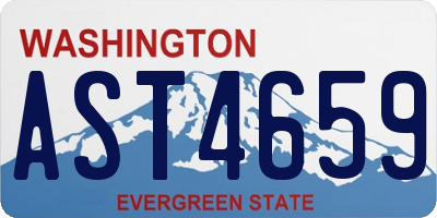 WA license plate AST4659