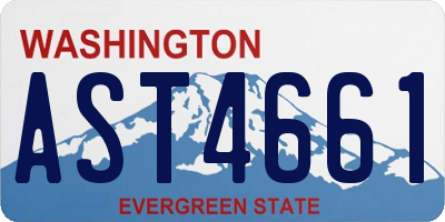 WA license plate AST4661
