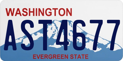 WA license plate AST4677