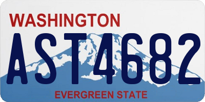 WA license plate AST4682