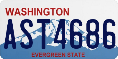 WA license plate AST4686