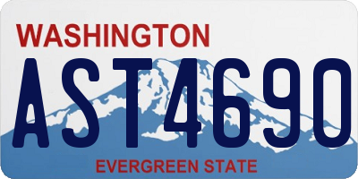 WA license plate AST4690