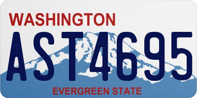 WA license plate AST4695