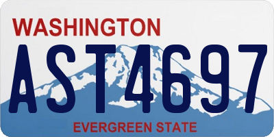 WA license plate AST4697