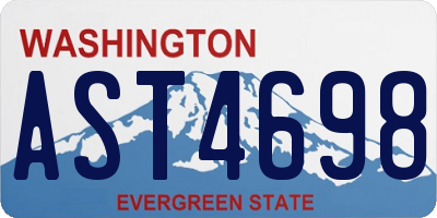 WA license plate AST4698
