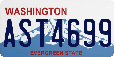 WA license plate AST4699