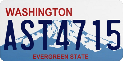 WA license plate AST4715