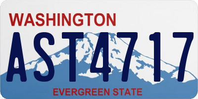 WA license plate AST4717