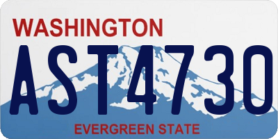 WA license plate AST4730