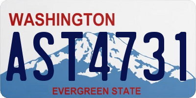 WA license plate AST4731